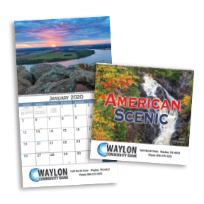 American Scenic Wall Calendar - Spiral - Late B245