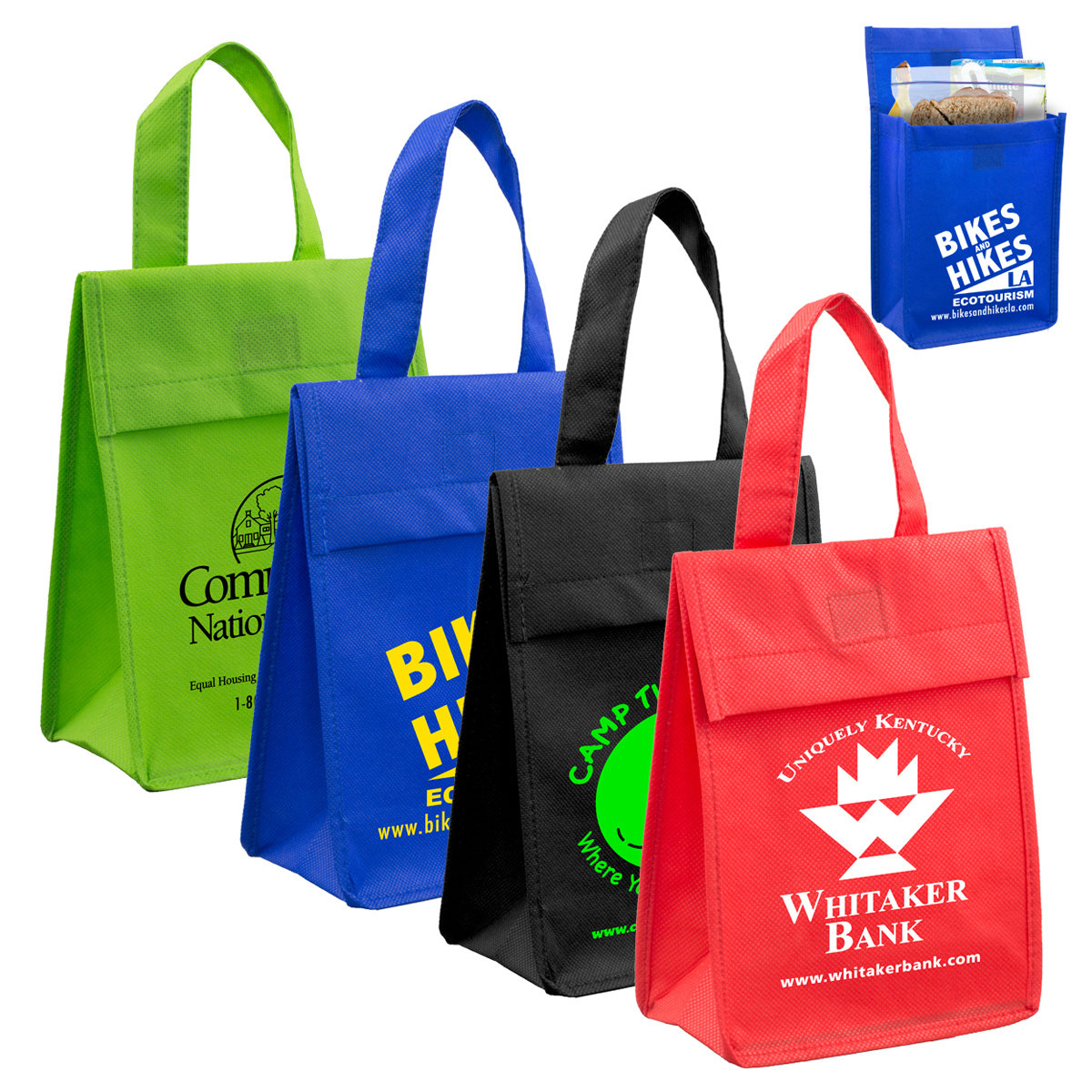 80GSM Non-Woven 'Bag-it' Value Priced Lightweight Lunch Tote B924
