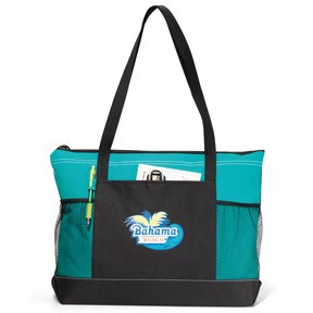Select Zippered Tote - Turquoise BB1109