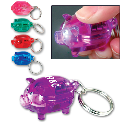 Light Up Piggy Key Tag BB797