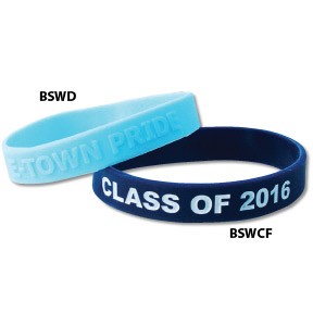 Silicone Bracelets: 1/2" Color-filled BSWCF