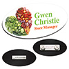 Norwood 3" x 1-1/2" Oval Plastic Name Tag 32001