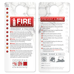 Norwood Fire Safety Hang Tag 40733